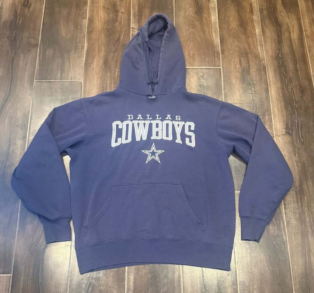 Dallas Cowboys Authentic Navy Blue Pullover Hoodie Sweatshirt with Star Logo